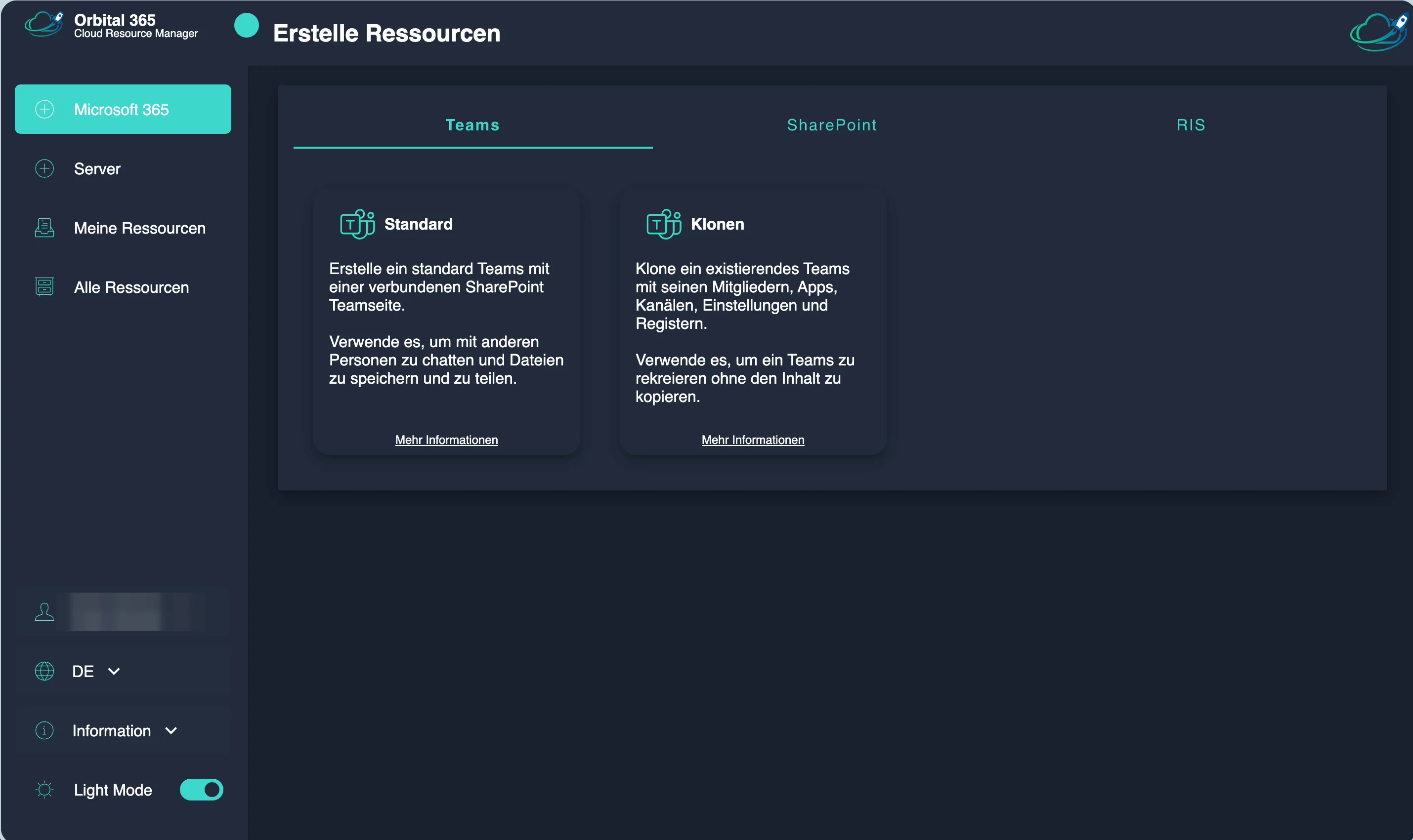 Orbital 365 im Dark Mode